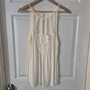 Women's Maurices Elegant Cream Crochet Top Sz XXL
